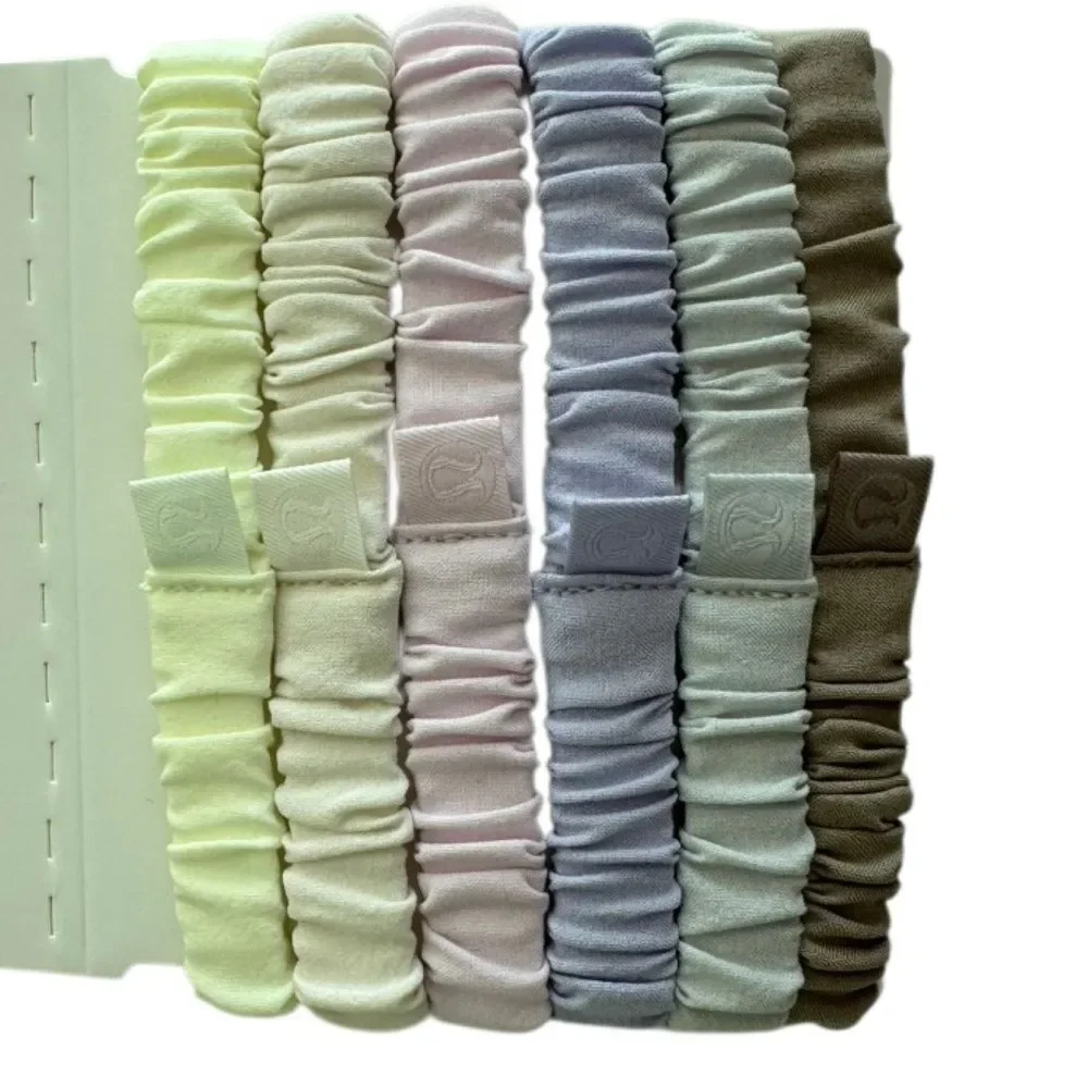 Lululemon Skinny Scrunchies 6 Pack Sheer Oak/Lt Ivory/Pink Org/Elix/Vapor/Lav Fr
